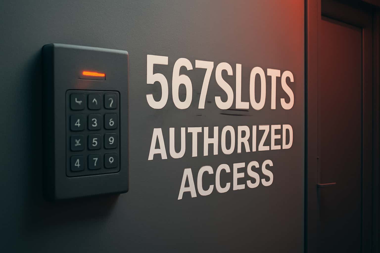 An informative scene representing 567Slots Authorized Access with secure login elements.