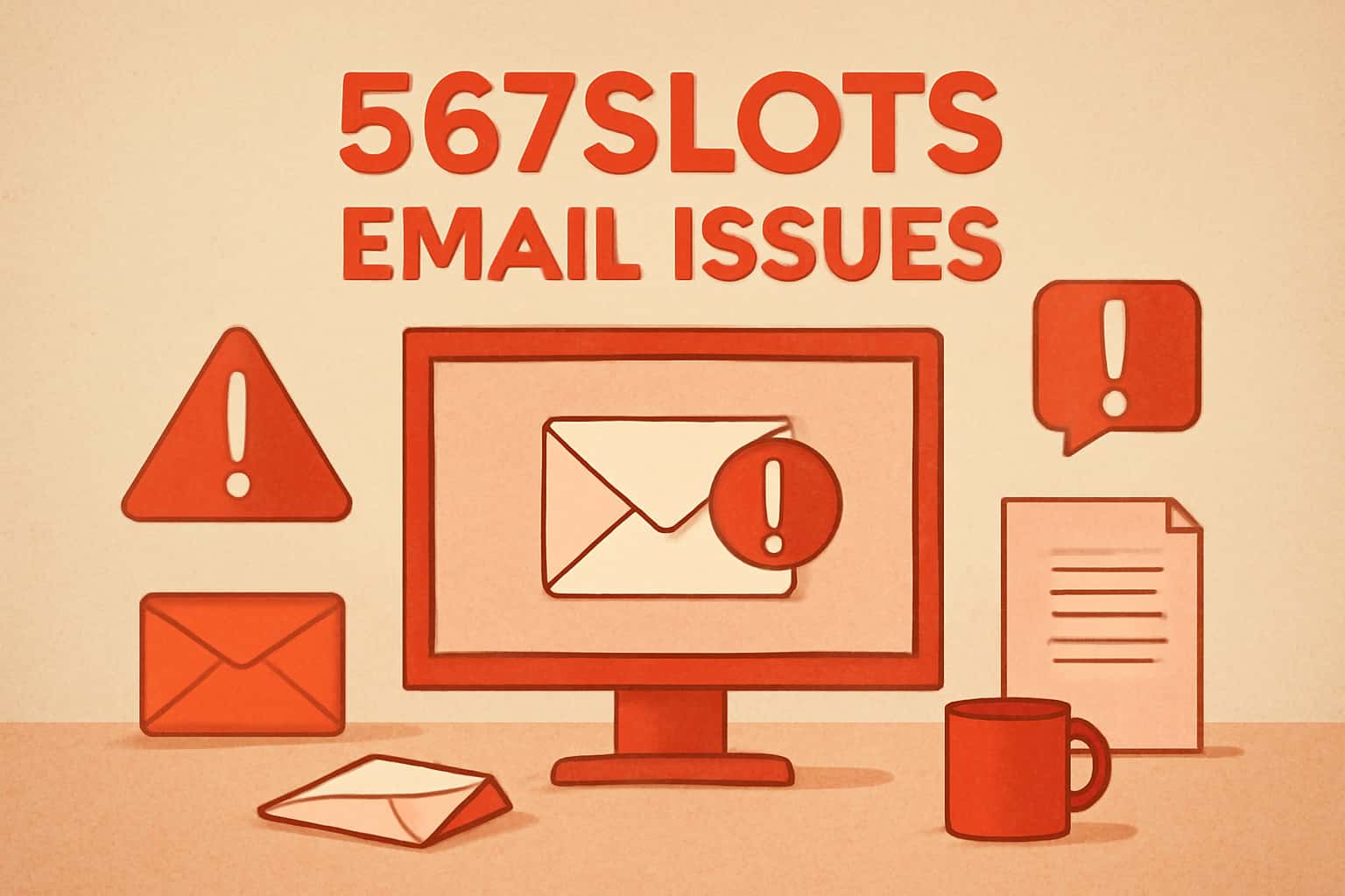 An informative visual representation of 567Slots email issues.