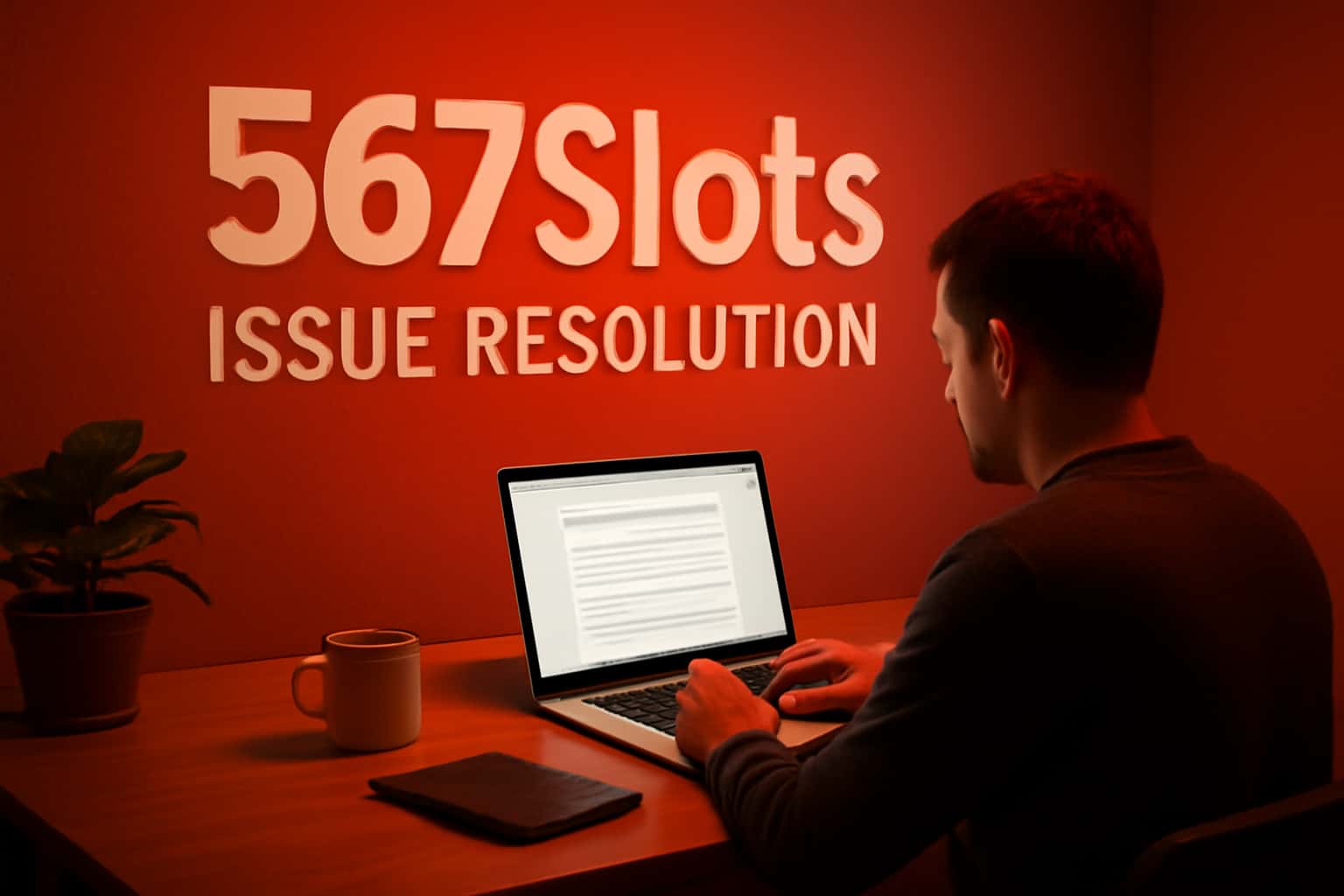 Illustration of 567Slots Issue Resolution guide with a modern aesthetic.