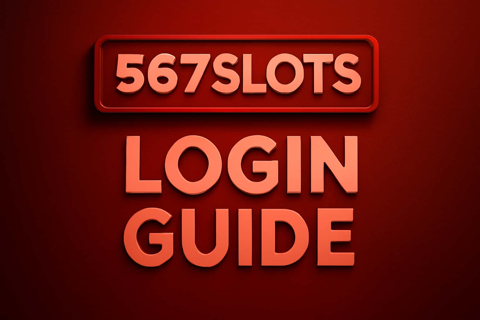 A neutral and informative visual representation of the 567Slots Login Guide.