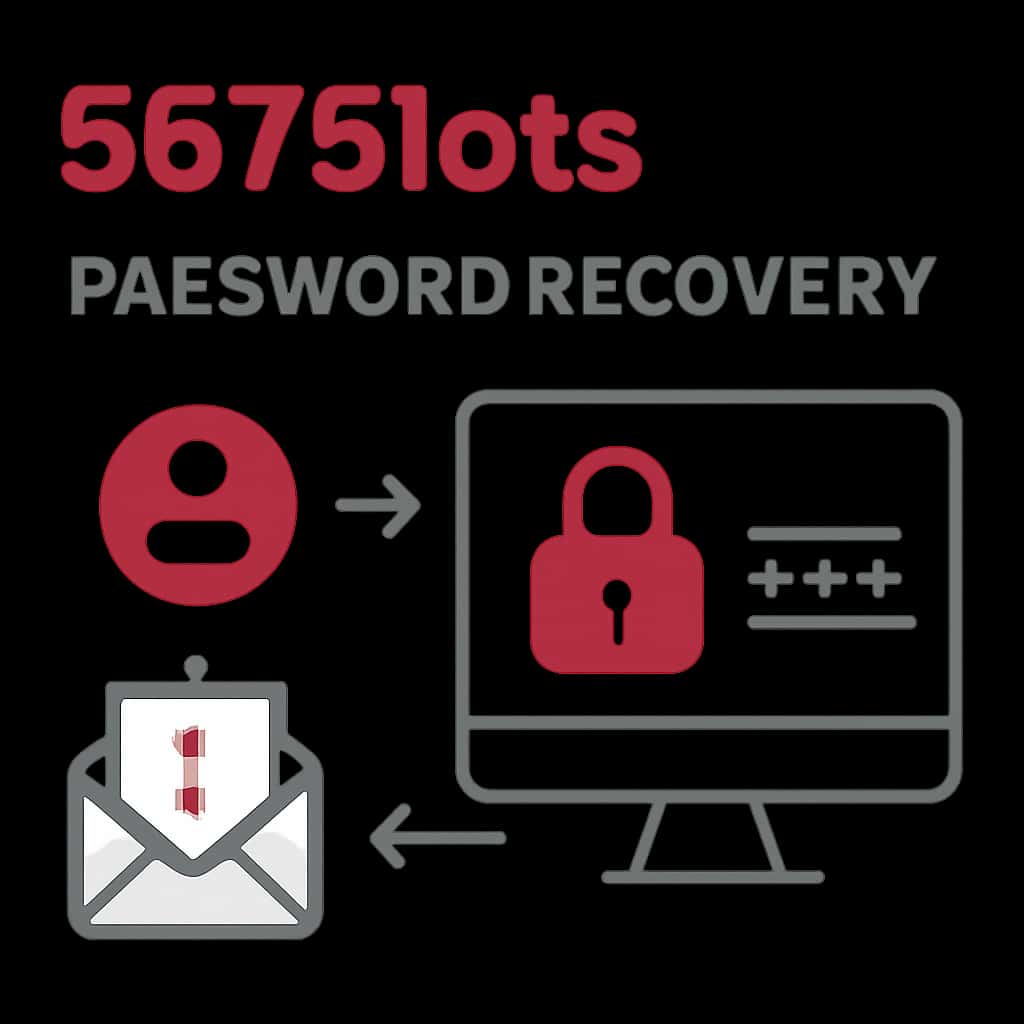 Diagram illustrating the password recovery steps for 567Slots.