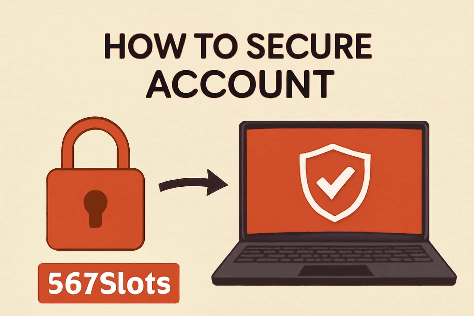 A futuristic graphic illustrating account security measures for 567Slots.