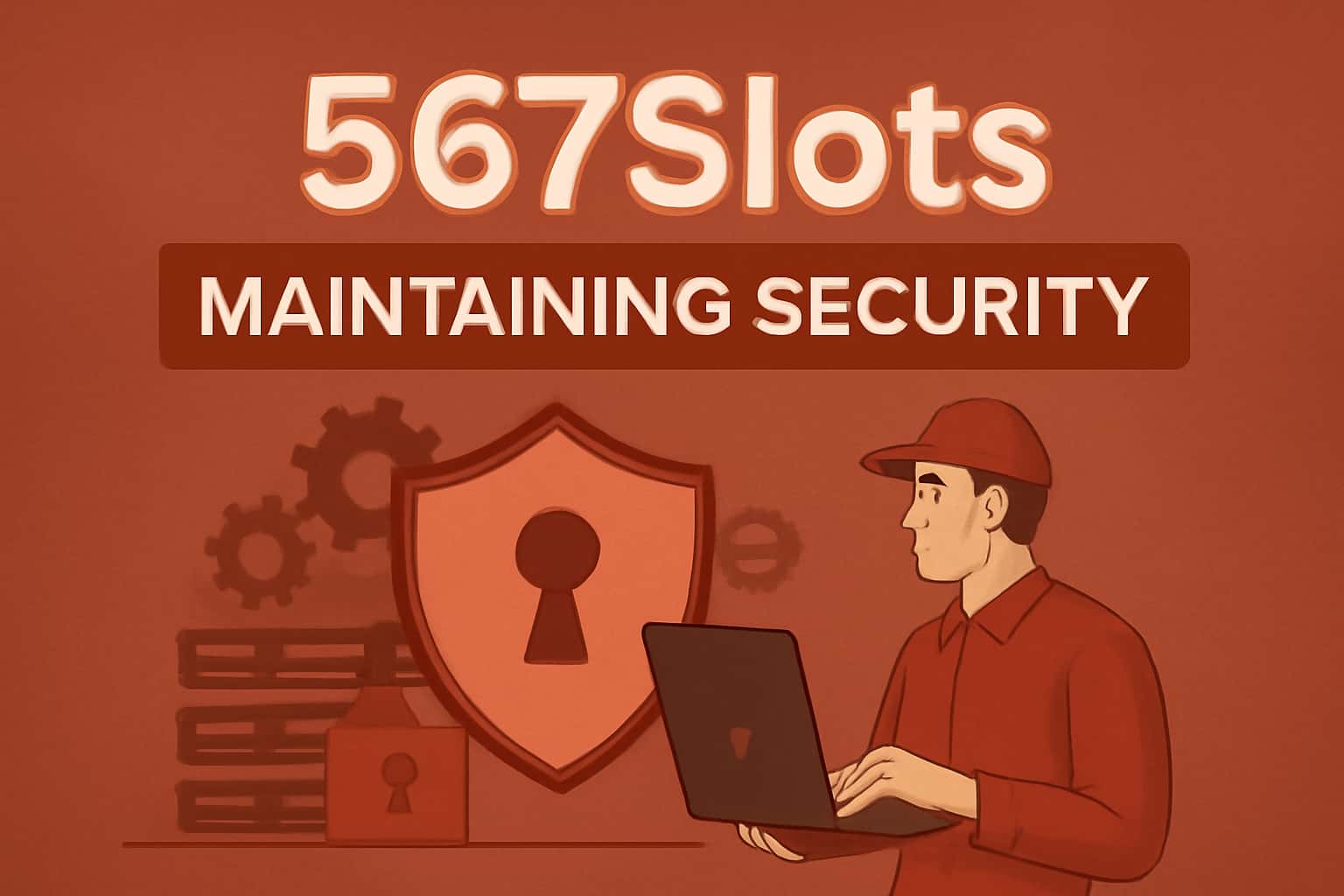 An illustrative scene symbolizing the security measures for 567Slots, showcasing modern technology.