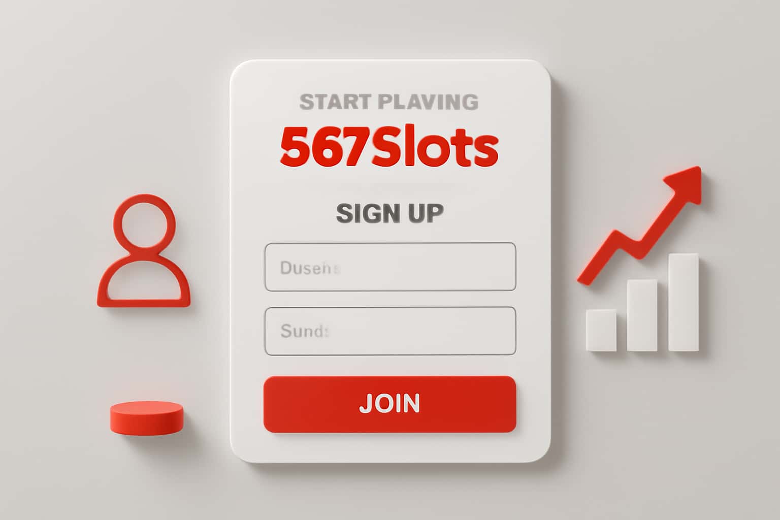 Start Playing 567Slots - Sign Up Interface