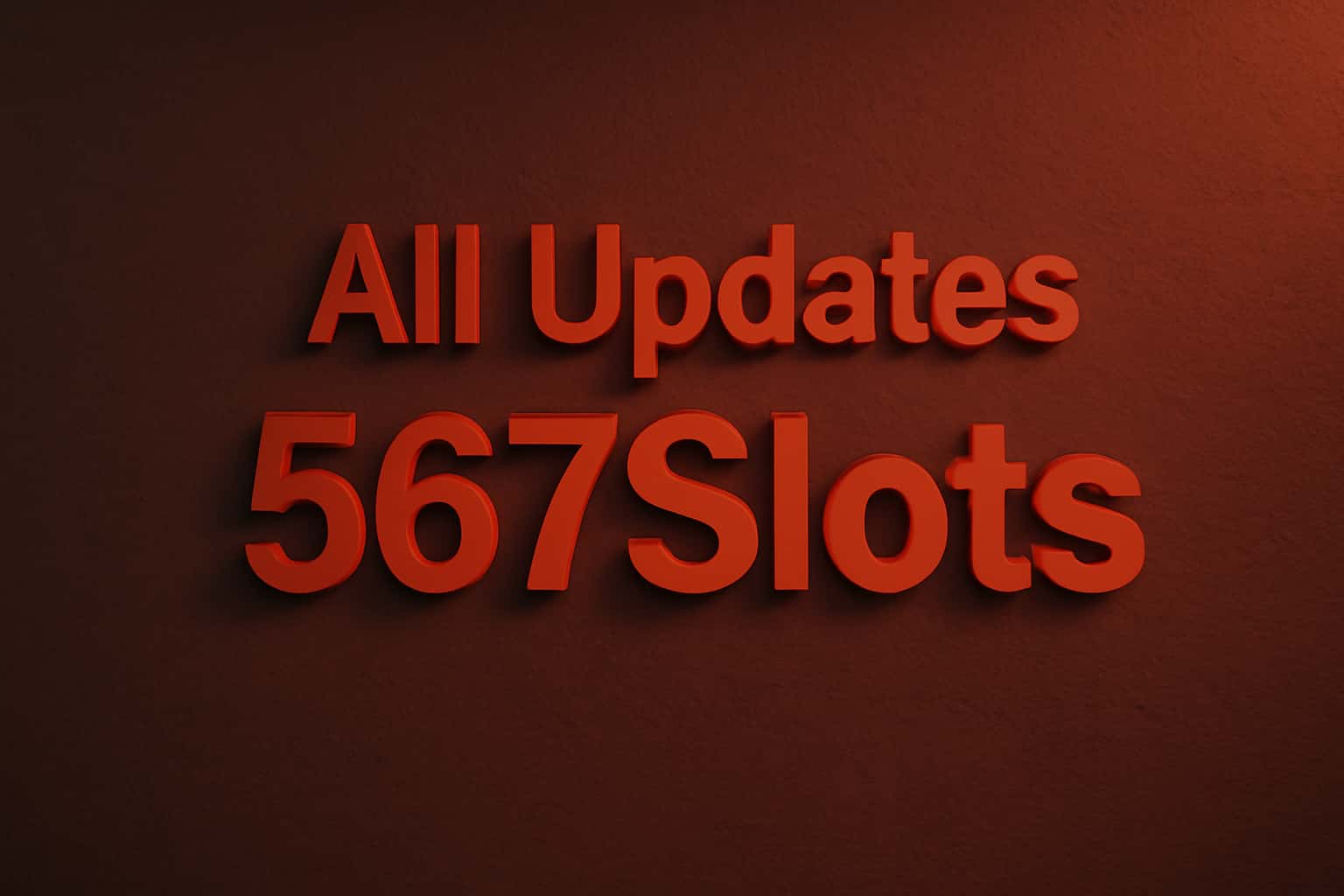 An informational scene depicting the latest updates for 567Slots with clear text.
