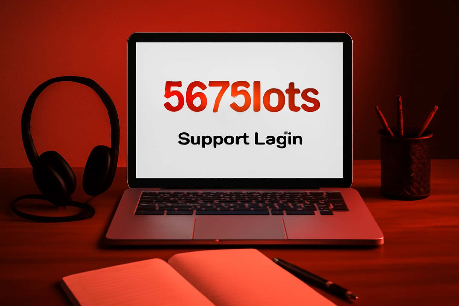 An informative visual representation about accessing the 567Slots platform, emphasizing login support.