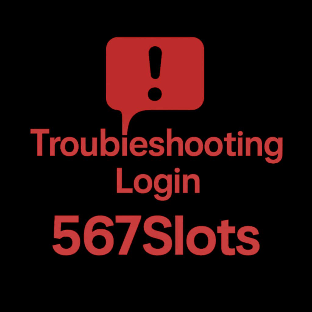 Icon representing troubleshooting login for 567Slots.
